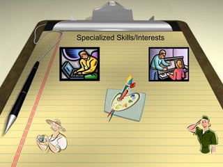 Specialized Skills/Interests
 