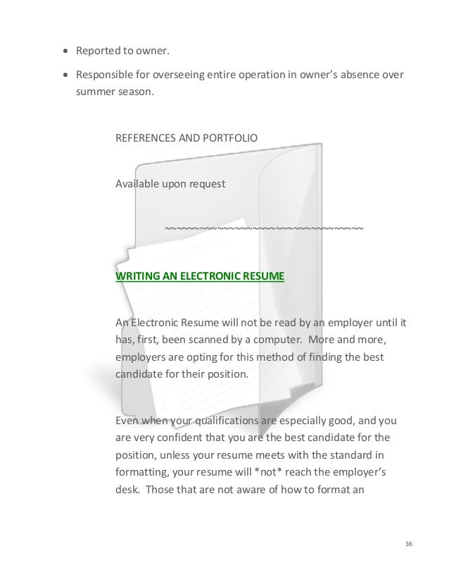 resumes and cover letters