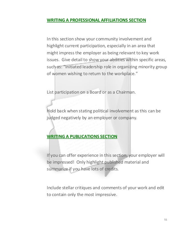 professional affiliations on a resumes