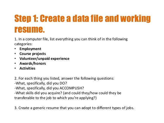 generic resume cover letters