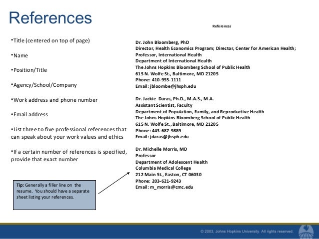 address on resumes