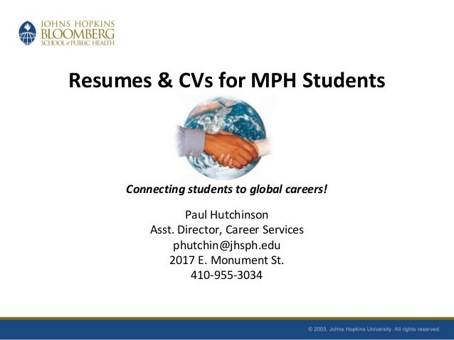 resumes and cvs for mph students fall 2010 resumes and cvs