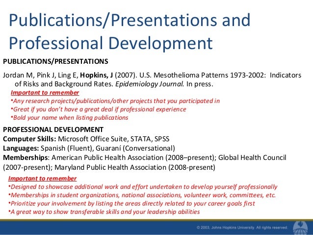 presentation resumes