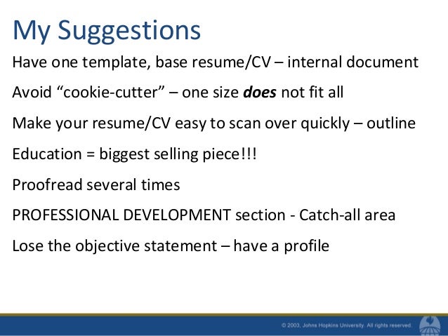 objective to put on resumes
