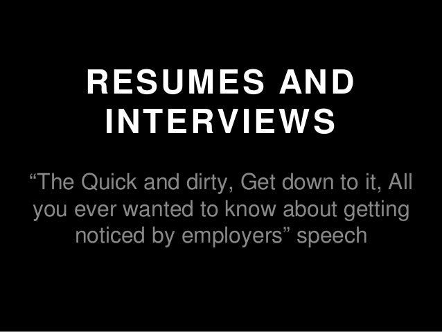 resumes to interviews