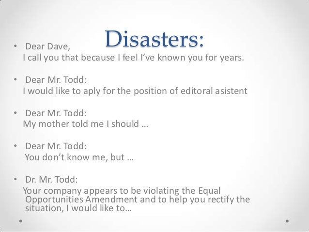 resumes and cover letters