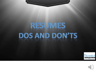 Denver Accounting Jobs-Resume Do's and Don'ts