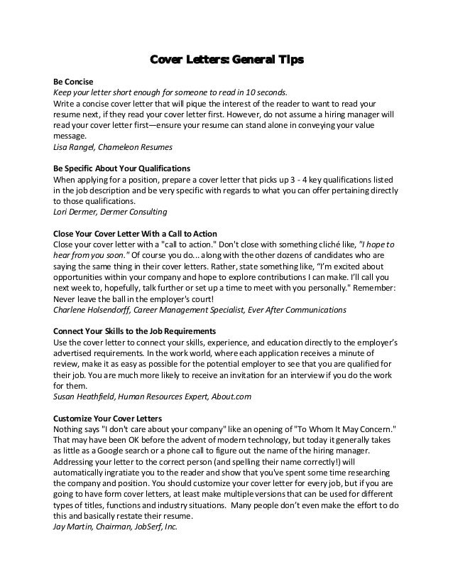 What font should a cover letter be