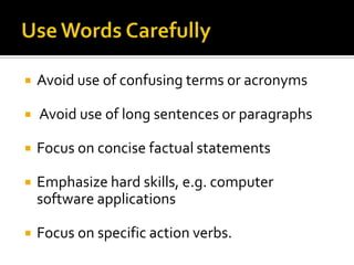 Resumes and c vs | PPTX