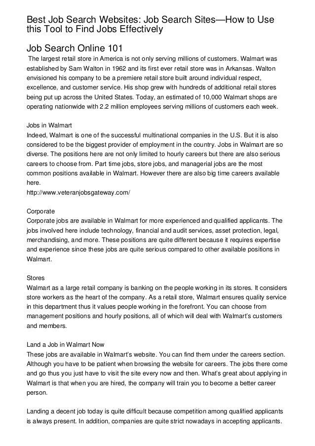 online job search sites