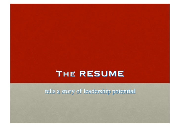 resume slides