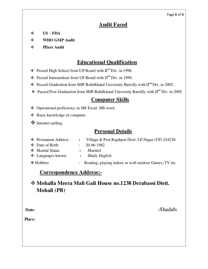 qualification for a resume resume qualification