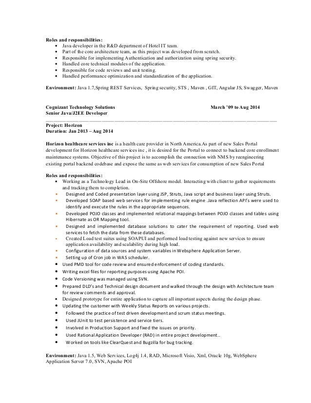 java developer roles and responsibilities