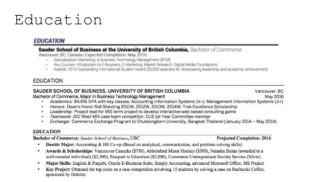 resume styling