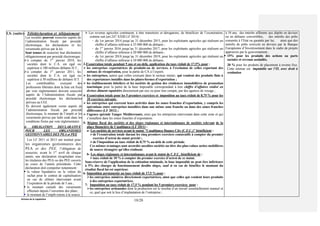 Division de la Législation
10/28
I.S. (suite)- Télédéclaration et télépaiement
Les sociétés peuvent souscrire auprès de
l’administration fiscale par procédé
électronique, les déclarations et les
versements prévus par la loi.
Sont tenues de souscrire leur déclaration
obligatoirement par procédé électronique:
à compter du 1er
janvier 2010, les
sociétés dont le C.A. est égal ou
supérieur à 100 millions dirhams H.T ;
à compter du 1er
janvier 2011, les
sociétés dont le C.A. est égal ou
supérieur à 50 millions de dirhams H.T.
Les contribuables exerçant des
professions libérales dont la liste est fixée
par voie réglementaire doivent souscrire
auprès de l’Administration fiscale par
procédé électronique les déclarations
prévues au CGI.
Ils doivent également verser auprès de
l’administration fiscale par procédé
électronique, le montant de l’impôt et les
versements prévus par ledit code dans les
conditions fixées par voie réglementaire.
4- OBLIGATION DECLARATIVE
POUR LES ORGANISMES
GESTIONNAIRES DES PEA et PEE
Les LF 2011 et 2013 ont institué pour
les organismes gestionnaires des
PEA et des PEE, l’obligation de
souscrire, avant le 1er
avril de chaque
année, une déclaration récapitulant tous
les titulaires des PEA ou des PEE ouverts
au cours de l’année précédente. Cette
déclaration doit comporter notamment :
 la valeur liquidative ou la valeur du
rachat pour le contrat de capitalisation
en cas de clôture intervenant avant
l’expiration de la période de 5 ans ;
 le montant cumulé des versements
effectués depuis l’ouverture des plans ;
 le montant de l’impôt retenu à la source.
 Les revenus agricoles continuent, à titre transitoire et dérogatoire, de bénéficier de l’exonération,
comme suit (art.247 XXIII LF 2014) :
- du 1er janvier 2014 jusqu’au 31 décembre 2015, pour les exploitants agricoles qui réalisent un
chiffre d’affaires inférieur à 35 000 000 de dirhams ;
- du 1er
janvier 2016 jusqu’au 31 décembre 2017, pour les exploitants agricoles qui réalisent un
chiffre d’affaires inférieur à 20 000 000 de dirhams ;
- du 1er janvier 2018 jusqu’au 31 décembre 2019, pour les exploitants agricoles qui réalisent un
chiffre d’affaires inférieur à 10 000 000 de dirhams.
3-Exonération totale pendant 5 ans et au-delà, application du taux réduit de 17,5% pour :
 les entreprises exportatrices de produits ou de services, à l’exclusion de celles exportant des
métaux de récupération, pour la partie de CA à l’export;
 les entreprises, autres que celles exerçant dans le secteur minier, qui vendent des produits finis à
des exportateurs installés dans les plates-formes d’exportation ;
 les établissements hôteliers et les sociétés de gestion des résidences immobilières de promotion
touristique pour la partie de la base imposable correspondant à leur chiffre d’affaires réalisé en
devises dûment rapatriées directement par eux ou pour leur compte, par des agences de voyage ;
4- Exonération totale pour les 5 premiers exercices et imposition au taux réduit de 8,75 % pour les
20 exercices suivants :
 les entreprises qui exercent leurs activités dans les zones franches d’exportation, y compris les
opérations entre entreprises installées dans une même zone franche ou dans des zones franches
différentes (LF 2012) ;
 l’agence spéciale Tanger Méditerranée, ainsi que les entreprises intervenant dans cette zone et qui
s’installent dans les zones franches d’exportation.
5- Régime fiscal des sociétés et des sièges régionaux et internationaux de sociétés relevant de la
place financière de Casablanca (LF 2011) :
a- Les sociétés de services ayant le statut "Casablanca finance City (C.F.C.)" bénéficient :
de l’exonération totale durant les cinq premiers exercices consécutifs à compter du premier
exercice d’octroi du statut précité ;
de l’imposition au taux réduit de 8,75 % au-delà de cette période.
Ces mêmes avantages sont accordés auxdites sociétés au titre des plus-values nettes mobilières
de source étrangère qu’elles réalisent.
b- Les sièges régionaux et internationaux ayant le statut de C.F.C. bénéficient de :
taux réduit de 10 % à compter du premier exercice d’octroi de ce statut.
Sous-réserve de l’application de la cotisation minimale, la base imposable ne peut être inférieure
à 5% des charges de fonctionnement desdits sièges, sauf si en cas de bénéfice le montant du
résultat fiscal lui est supérieur.
6- Imposition permanente au taux réduit de 17,5 % pour :
les entreprises minières directement exportatrices, ainsi que celles qui vendent leurs produits
à des entreprises exportatrices.
7- Imposition au taux réduit de 17,5 % pendant les 5 premiers exercices pour :
les entreprises artisanales dont la production est le résultat d’un travail essentiellement manuel et
ce, quel que soit le lieu d’implantation de l’entreprise ;
à 10 ans, des intérêts afférents aux dépôts en devises
ou en dirhams convertibles, des intérêts des prêts
consentis à l’Etat ou garantis par lui, ainsi que des
intérêts de prêts octroyés en devises par la Banque
Européenne d’Investissement dans le cadre de projets
approuvés par le gouvernement ;
 15% pour les produits des actions ou parts
sociales et revenus assimilés.
20 % pour les produits de placement à revenu fixe.
Cette retenue est imputable sur l’IS, avec droit à
restitution.
 