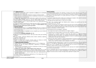 Division de la Législation
3/28
2°/- Régime du R.N.S. :
A compter du 1er
janvier 2009, le RNS est applicable sur option pour les contribuables
dont le CA hors taxe ne dépasse pas :
- 2.000.000 DH pour les commerçants, industriels ou artisans et armateur de pêche ;
- 500 000 DH pour les prestataires de services et professions ou sources de revenus
visées à l’article 30 (1°-c) et 2° du CGI.
A compter du 1er
janvier 2010, le délai d’option pour ce régime est fixé comme suit :
 en cas de début d’activité, avant le 1er
avril de l’année suivant celle du début
d’activité. Dans ce cas, l’option prend effet à partir de l’année du début d’activité.
 en cours d’activité, avant le 1er
avril de l’année. Dans ce cas, l’option prend effet à
partir de l’année suivante.
Le résultat net simplifié est déterminé de la même façon que le RNR, à l’exclusion des
provisions qui ne peuvent être constituées. Par ailleurs, le résultat déficitaire d’un
exercice ne peut être reporté sur les exercices qui suivent.
Cotisation minimale :
L’IR ne doit pas être inférieur à une cotisation minimale (CM) pour les titulaires de
revenus professionnels soumis au RNR ou RNS. La CM doit être versée avant le 1er
février de chaque année.
Elle n’est pas due pendant les 3 premiers exercices comptables qui suivent le début de
l’activité professionnelle.
Les taux de la cotisation minimale sont de :
 0,25% pour la vente des produits suivants : huile, sucre, beurre, farine, gaz et produits
pétroliers ;
 6% pour certaines professions libérales (avocats, notaires, architectes, ingénieurs,
vétérinaires, topographes, etc.) ;
 0,5% pour les autres activités.
Toutefois, le montant de la cotisation minimale, même en l’absence de chiffre
d’affaires, ne peut être inférieur à mille cinq cent (1 500) dirhams
3°- Régime du bénéfice forfaitaire :
Le régime forfaitaire est applicable sur option lorsque le C.A., H.T. ne dépasse pas :
- 1.000.000 DH pour les activités commerciales, industrielles ou artisanales et
d’armateur de pêche ;
- 250 000 DH pour les prestataires de services et professions ou sources de revenus
visées à l’article 30 (1°- c) et 2° du C.G.I.
A compter du 1er
janvier 2010, le délai d’option est fixé comme suit :
 en cas de début d’activité, avant le 1er
mars de l’année suivant celle du début
d’activité. Dans ce cas, l’option prend effet à partir de l’année du début d’activité.
 en cours d’activité, avant le 1er
mars de l’année. Dans ce cas, l’option prend effet à
partir de l’année suivante.
Le bénéfice forfaitaire est déterminé par application au CA de chaque année civile,
d’un coefficient fixé pour chaque profession.
Mesure transitoire
Les personnes physiques exerçant à titre individuel, en société de fait ou dans l’indivision, au 31/12/2012, une
activité professionnelle passible de l’I.R., selon le régime du résultat net réel ou du résultat net simplifié, ne sont pas
imposées sur la plus-value nette réalisée à la suite de l’apport de l’ensemble des éléments de l’actif et du passif de
leur entreprise à une société soumise à l’I.S. qu’elles créent entre le 1er janvier et le 31 décembre 2014 dans les
conditions suivantes :
5
- les éléments d’apport doivent être évalués par un commissaire aux apports, choisi parmi les personnes
habilitées à exercer les fonctions de commissaires aux comptes ;
- ledit apport doit être effectué entre le 1/1/2013 et le 31/12/2014.
En outre, l’acte constatant l’apport des éléments prévus ci-dessus n’est passible que d’un droit
d’enregistrement fixe de 1.000 DH.
Le bénéfice des dispositions qui précèdent est acquis sous réserve que la société bénéficiaire de l’apport
dépose, auprès de l’inspecteur des impôts du lieu du domicile fiscal ou du principal établissement de
l’entreprise ayant procédé audit apport, dans un délai de soixante (60) jours6 suivant la date de l’acte
d’apport une déclaration, en double exemplaire.
Cette déclaration doit être accompagnée, notamment :
- l’acte d’apport dans lequel la société bénéficiaire de l’apport s’engage à :
 reprendre pour leur montant intégral, les provisions dont l’imposition est différée ;
 réintégrer dans ses bénéfices imposables, la plus-value nette réalisée sur l’apport des éléments
amortissables, par fractions égales, sur la période d’amortissement desdits éléments. La valeur
d’apport des éléments concernés par cette réintégration est prise en considération pour le calcul des
amortissements et des plus-values ultérieures ;
 ajouter aux plus-values constatées ou réalisées ultérieurement à l’occasion du retrait ou de la cession
des éléments non concernés par la réintégration prévue au 2° ci-dessus, les plus-values qui ont été
réalisées suite à l’opération d’apport et dont l’imposition a été différée.
Les personnes physiques exerçant avant le 1er
janvier 2011 une activité passible de l’IR, qui s’identifient
pour la 1ère
fois auprès de l’administration fiscale, en s’inscrivant à la taxe professionnelle entre le 1er
janvier 2011 et le 31 décembre 2012, ne sont imposables que sur la base des revenus acquis et des
opérations réalisées à partir de la date de leur identification.
Ce traitement fiscal est accordé aux contribuables susvisés, quel que soit le régime de détermination de
leurs revenus nets professionnels.
Pour les contribuables dont les revenus professionnels sont déterminés selon le régime du RNR ou sur
option selon celui du RNS, les stocks éventuellement en leur possession sont évalués de manière à
dégager, lors de leur cession ou retrait, des marges brutes supérieures ou égales à 20%.
5
Articles 7 et 9 des lois de finances n° 22-12 et 115-12 pour les années 2012 et 2013.
 