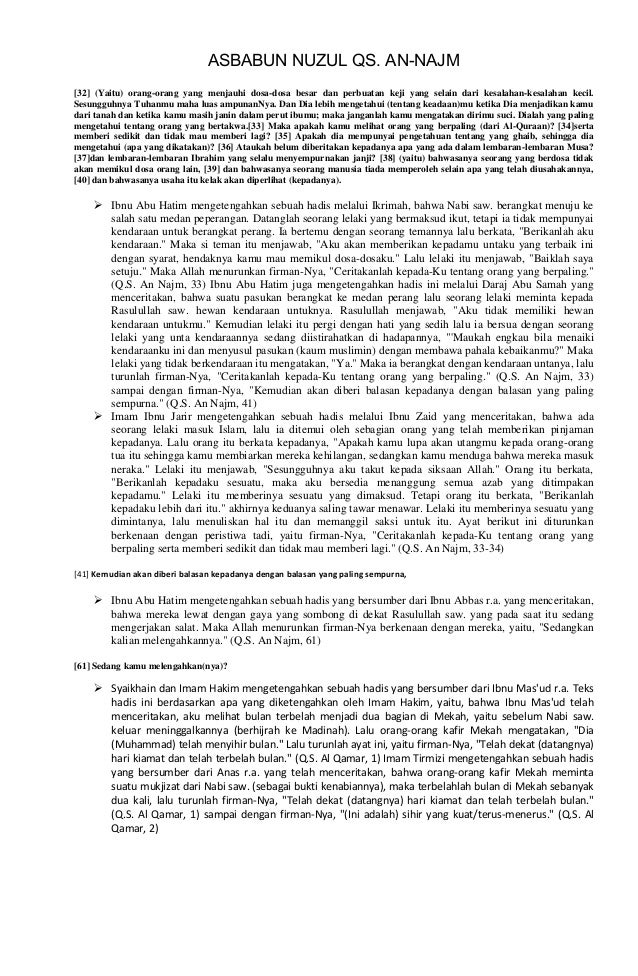 Resume Tafsir QS. An Najm