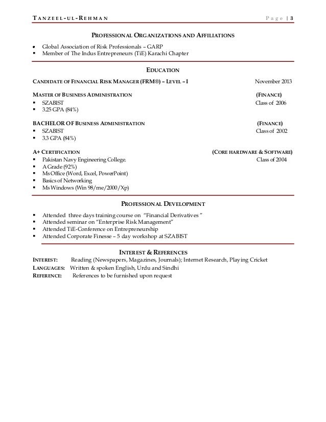 professional memberships resumes