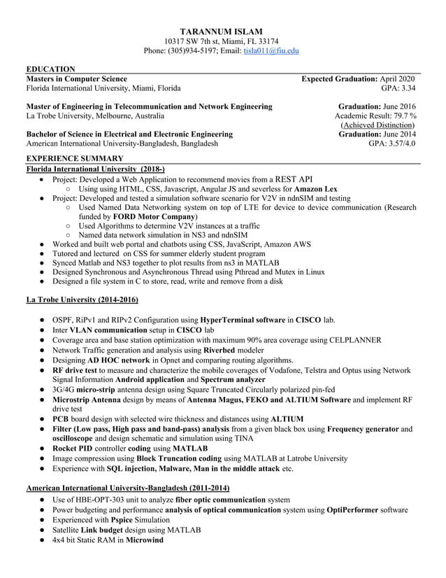 Resume tara linkedin | PDF