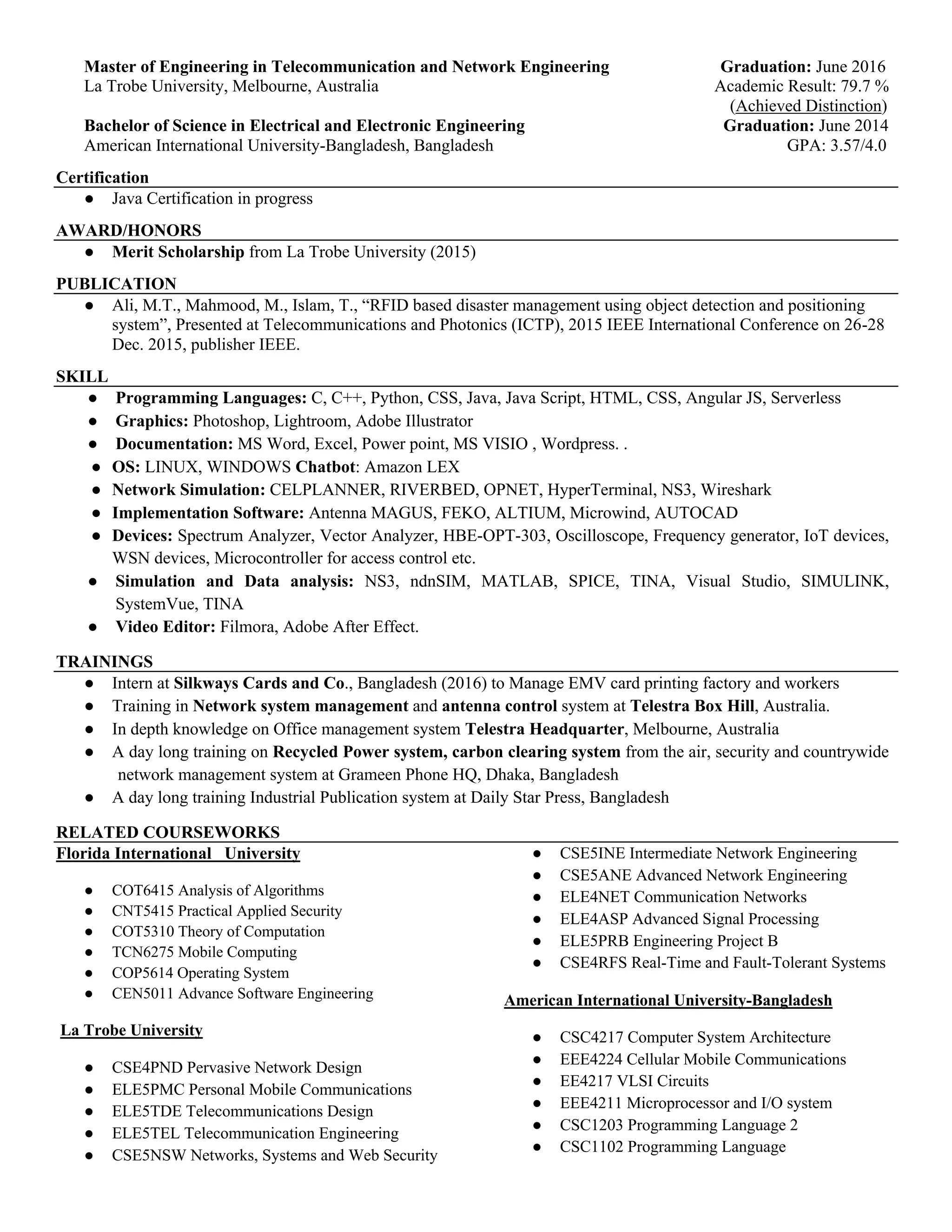 Resume tara linkedin | PDF image.