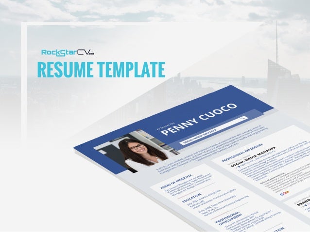 social facebook resume template creative cv