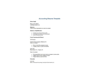 Resume templates