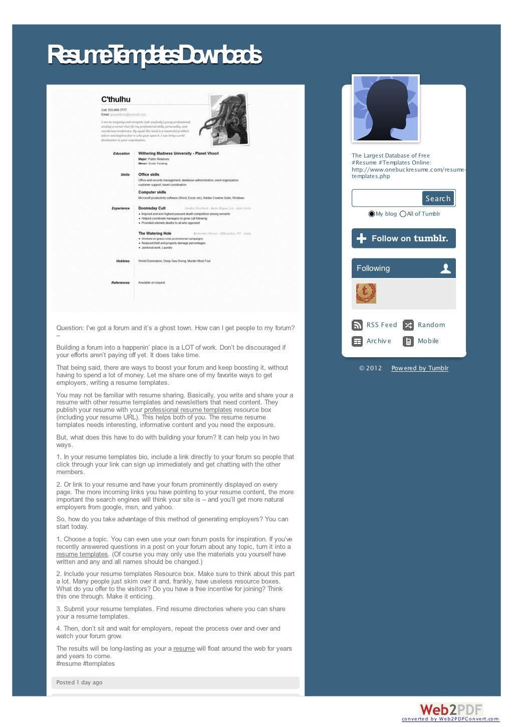 Resume Templates Word 2007