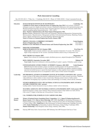 Mit Cv Guide Resume tips and samples | PDF