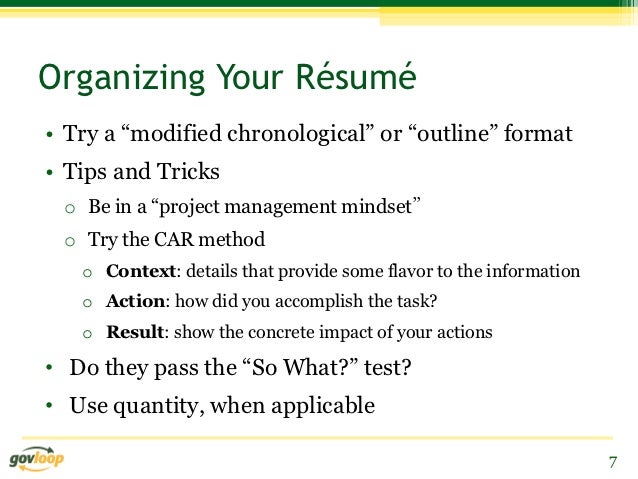 resume tips and tricks