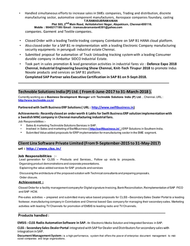 Resume trrs sap bdm 2019 PDF - Resume Trrs Sap Bdm 2019 2 638 