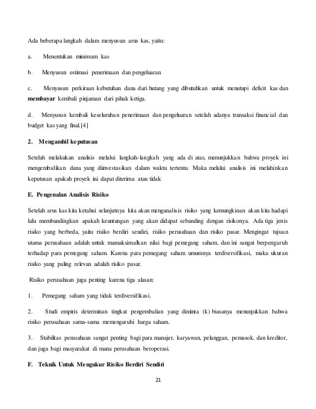 Contoh Soal Estimasi Arus Kas Dan Analisis Resiko Contoh Soal Terbaru
