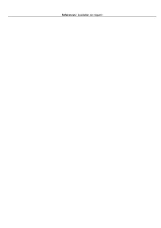 References: Available on request
 