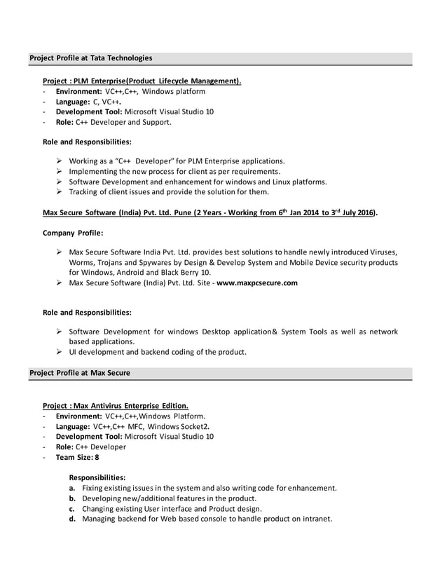Resume vc c 4 yrs PDF - Resume Vc C 4 Yrs 2 638 
