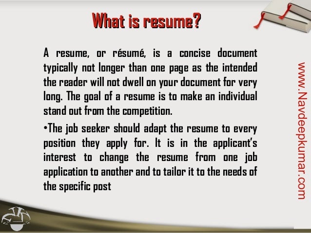 resume vs cv