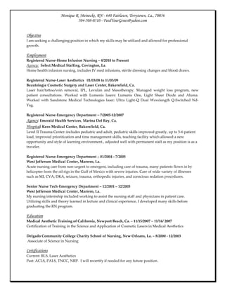 Resume W Cover Letter Aesthetics New Orleans Resume W Cover Letter Aesthetics New Orleans