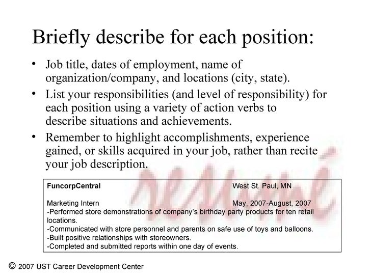 resume webinar describe your level of sales and customer service experience