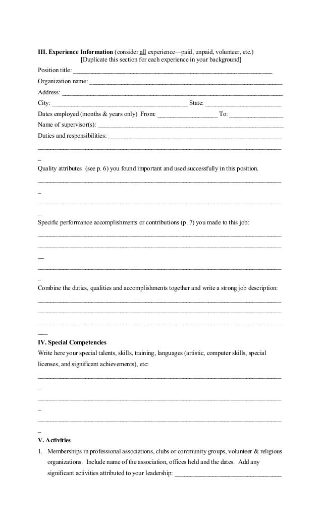 Worksheets Resume Worksheet resume worksheet 2