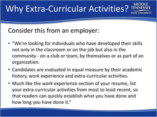 Resume Workshop Mtsu Career Countdown