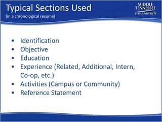 Resume Workshop Mtsu Career Countdown