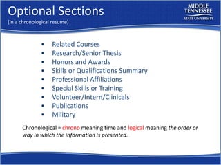 Resume Workshop Mtsu Career Countdown