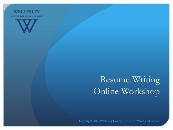 Online resume workshop