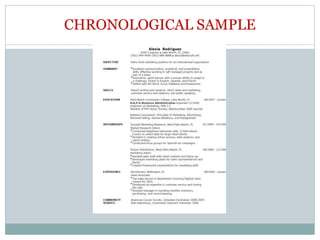 CHRONOLOGICAL SAMPLE
 