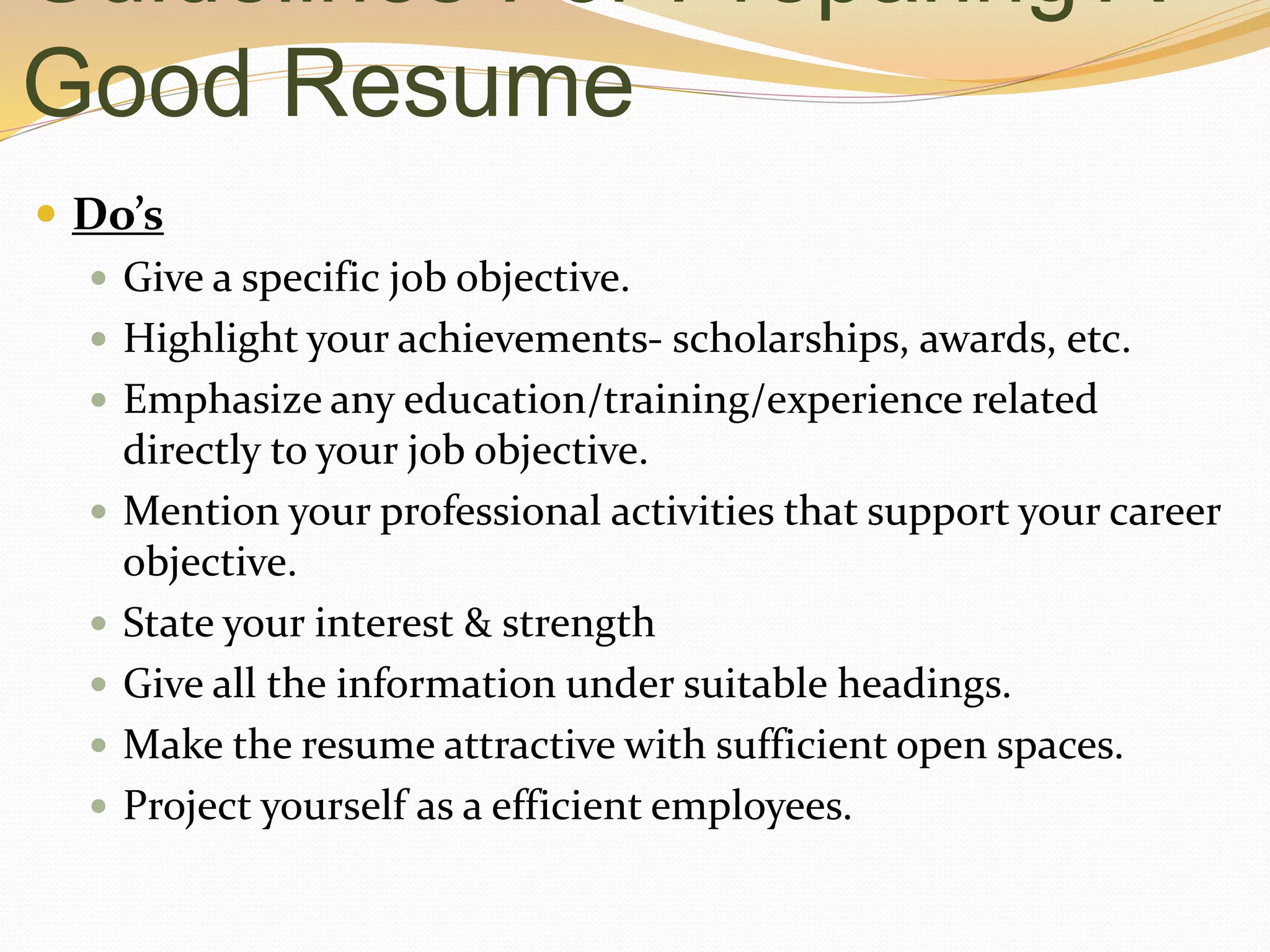 Resume writing PPT - Resume Writing 5 2048