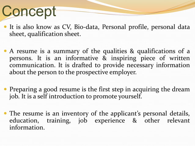 Resume writing PPT - Resume Writing 2 638