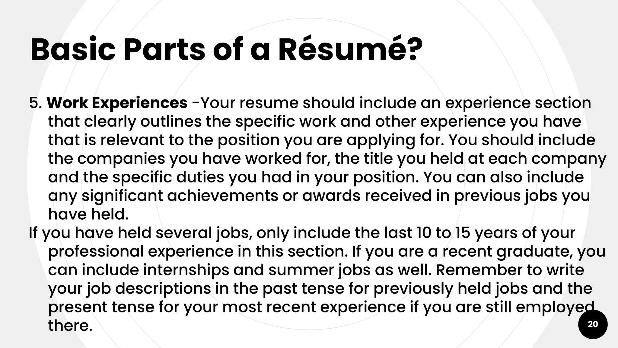 Resume Writing 101 | PPTX