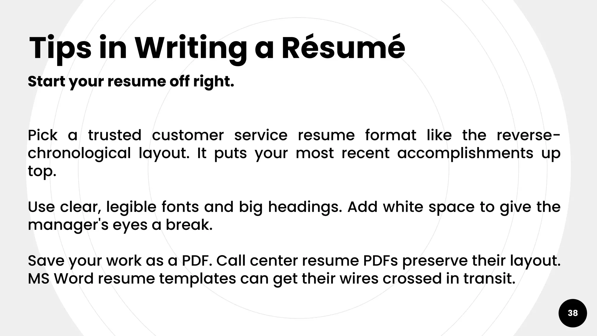 Resume Writing 101 | PPTX