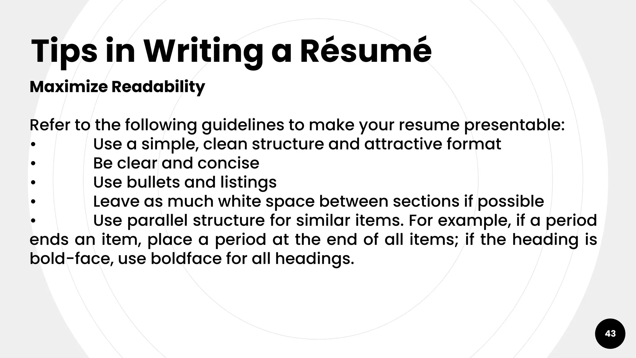 Resume Writing 101 | PPTX