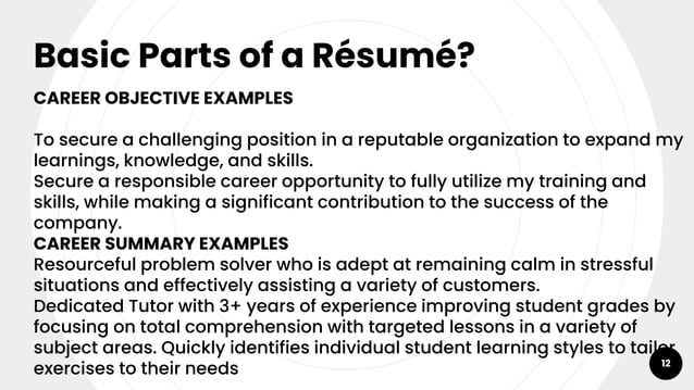 Resume Writing 101 | PPTX | Resume Writing and Advice | Job Search