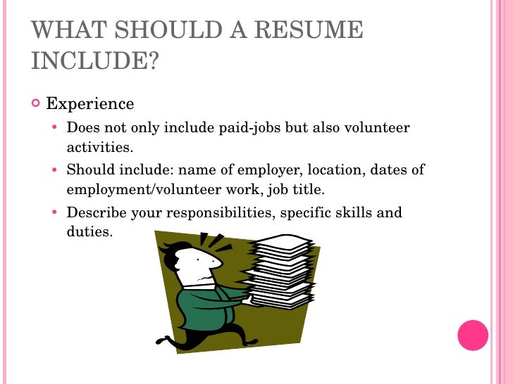 what should not be included in a resume