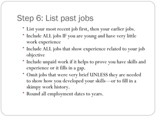 Resume writing ppt presentation | PPT